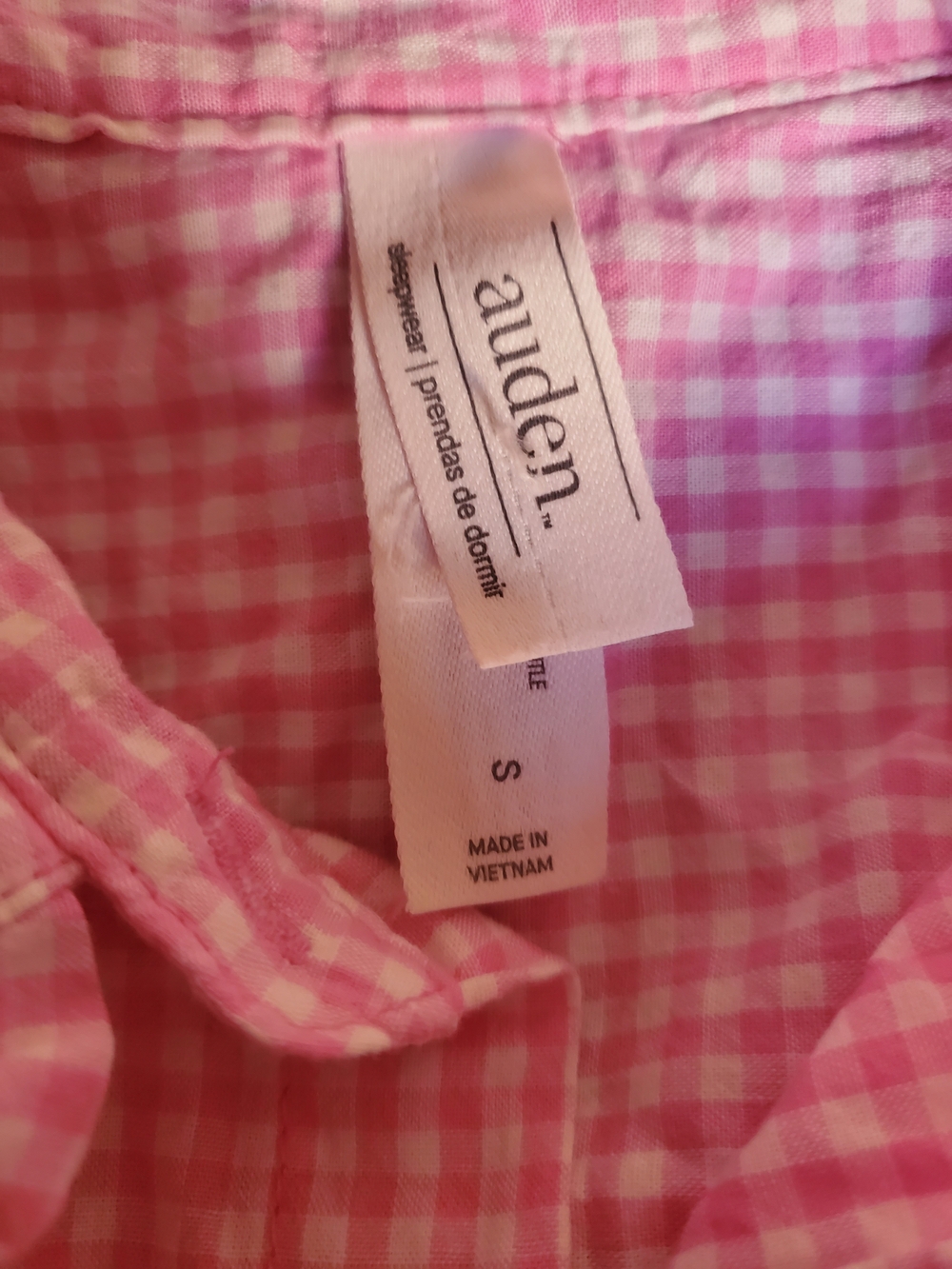 Auden Pink Gingham Short Pajama Set - Picture 4 of 4